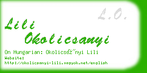 lili okolicsanyi business card